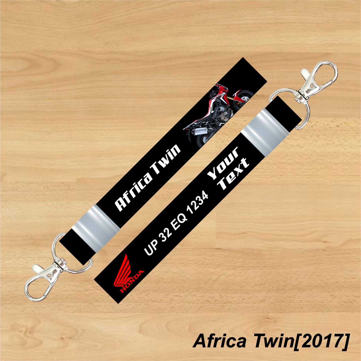 Africa Twin[2017] - Personalized Honda Keychain - Wood, Acrylic, Metal Printed
