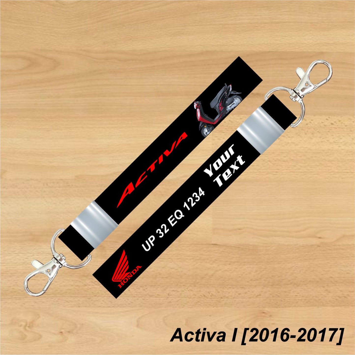 Activa i [2016-2017] - Personalized Honda Keychain - Wood, Acrylic, Metal Printed