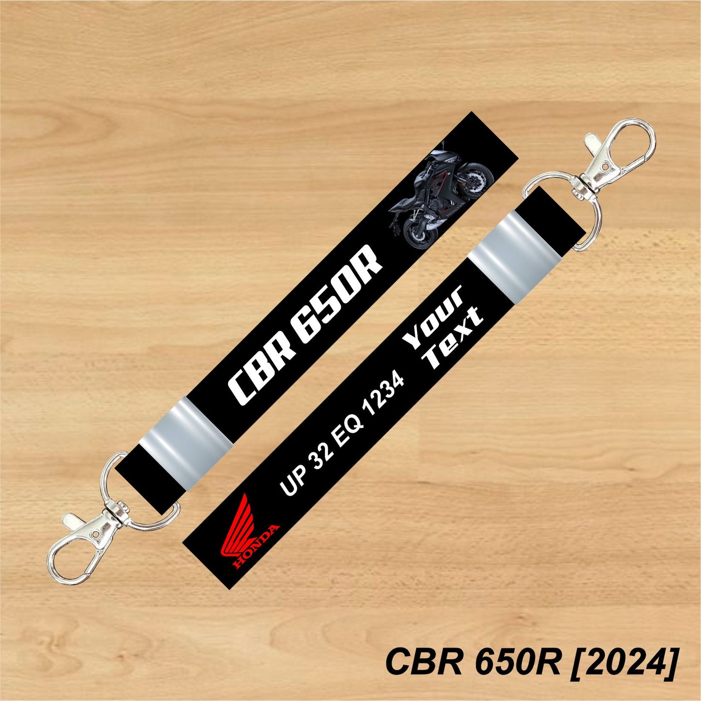 CBR 650R [2024] - Personalized Honda Keychain - Wood, Acrylic, Metal Printed