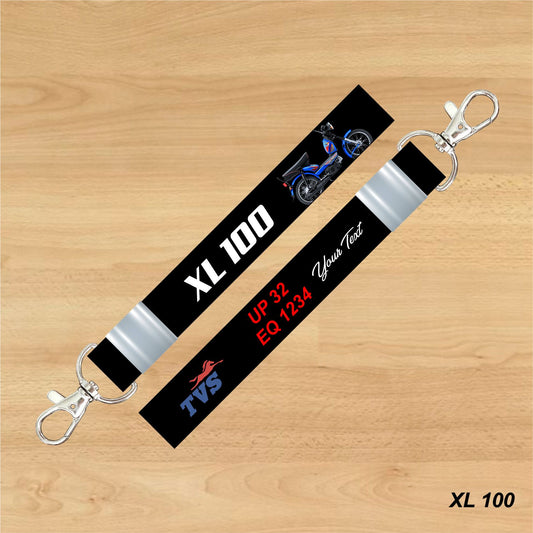 XL 100 - Personalized TVS Keychain - Wood, Acrylic, Metal Printed
