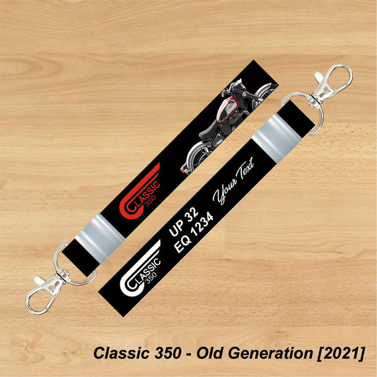 Classic 350 - Old Generation [2021] - Personalized Royal Enfield Printed Lanyard Keychain