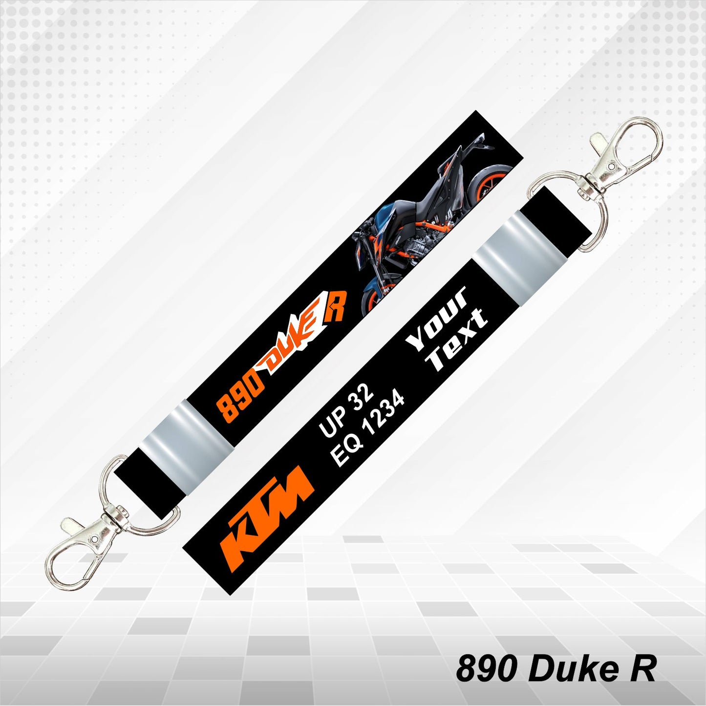 KTM 890 DUKE R - Personalized KTM Keychain - Wood, Acrylic, Metal Printed