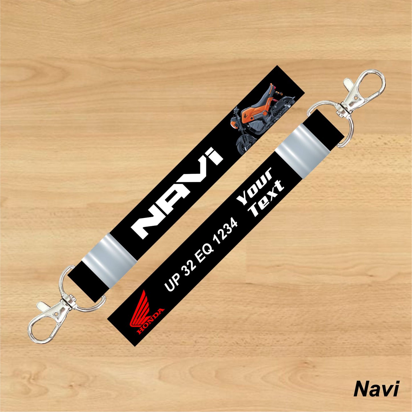 Navi - Personalized Honda Keychain - Wood, Acrylic, Metal Printed