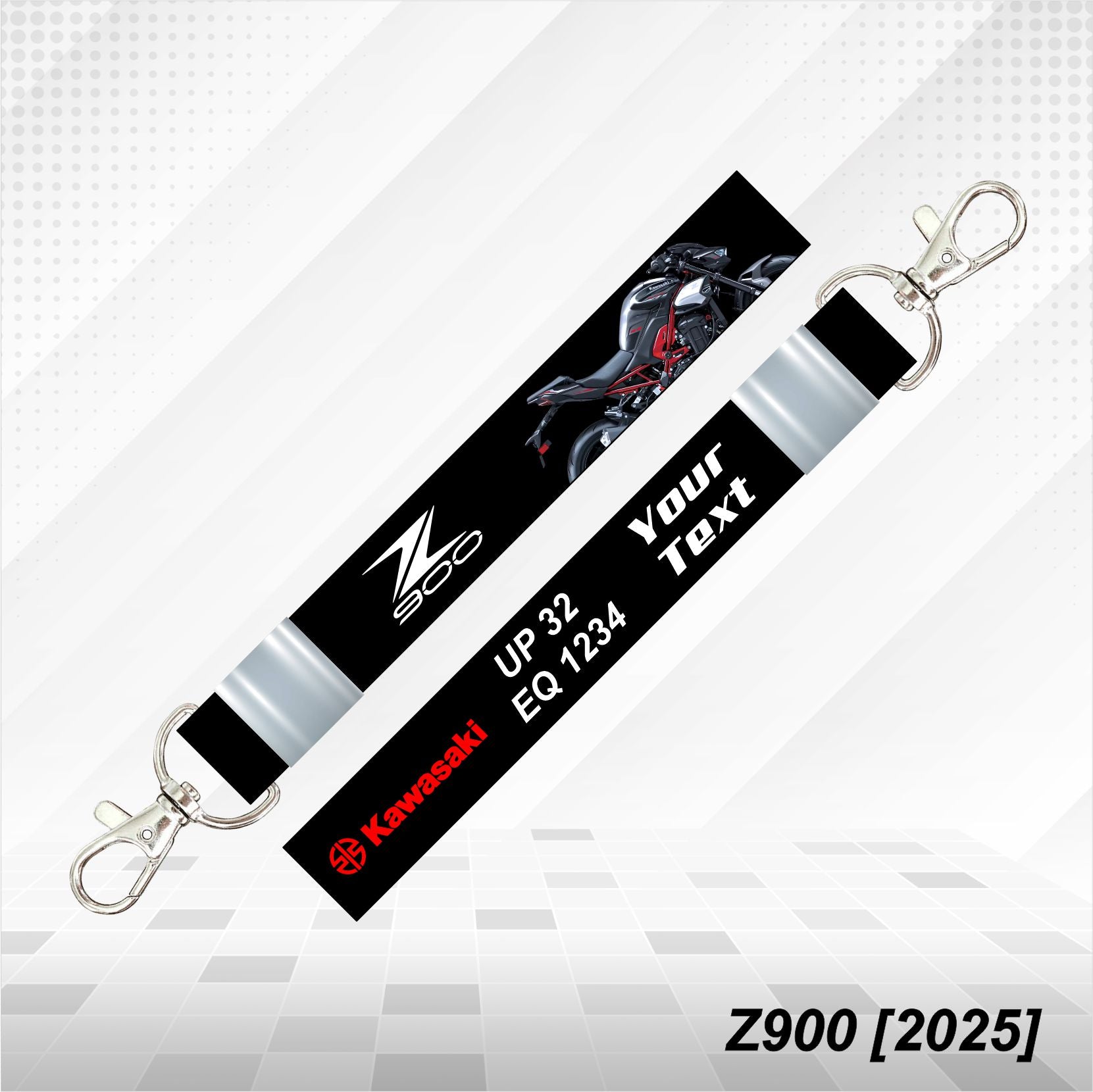Kawasaki Z900 2025 Personalized Keychain - Wood, Acrylic & Metal