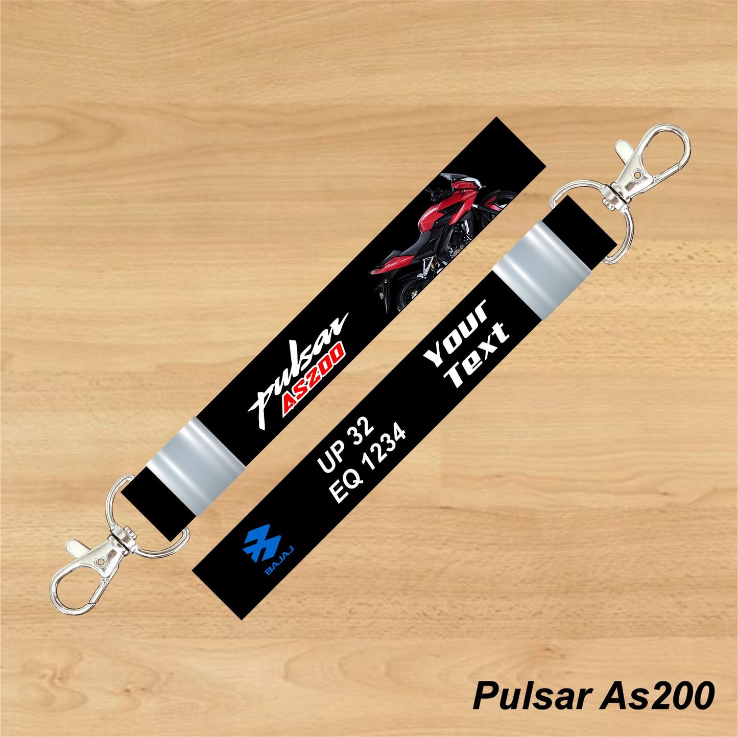 Pulsar AS200 - Personalized Bajaj Printed Keychain or Lanyard