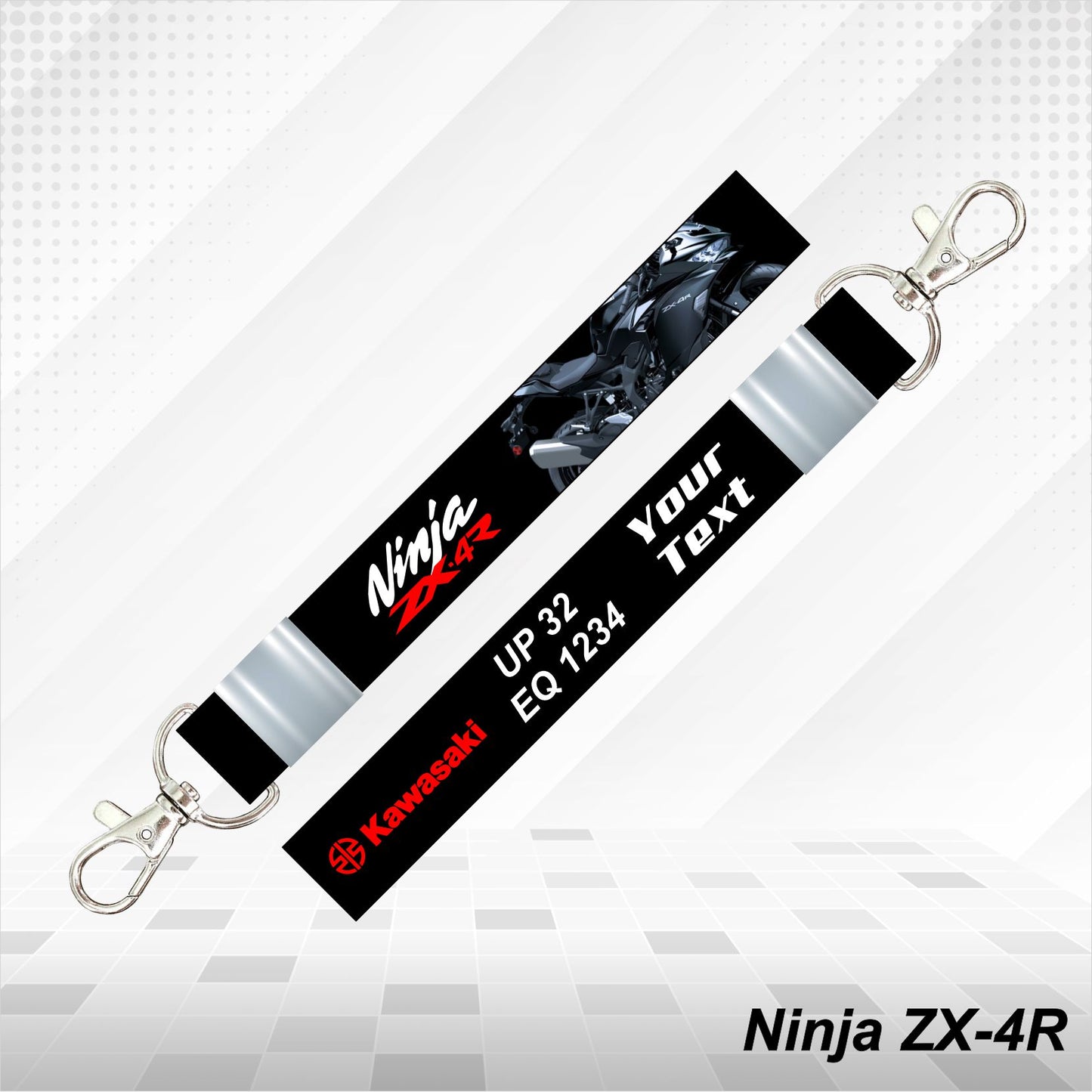 Ninja ZX 4R [2025] - Personalized Kawasaki Keychain - Wood, Acrylic, Metal Printed
