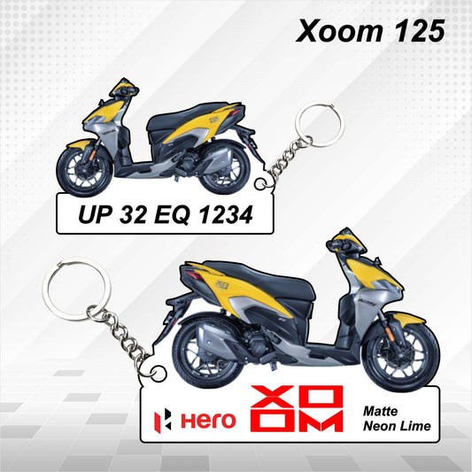 Hero Xoom 125 - Personalized Hero Keychain - Wood, Acrylic, Metal Printed