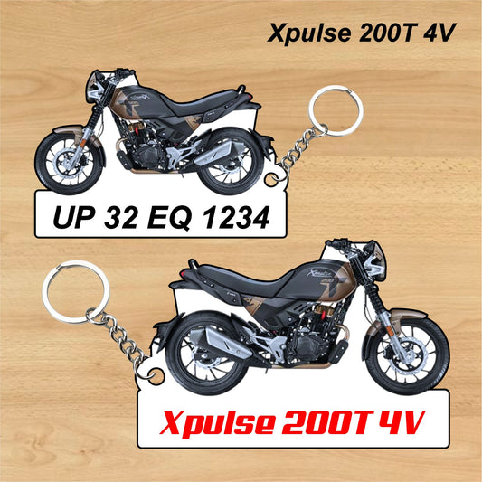Xpulse 200T 4V - Personalized Hero Keychain - Wood, Acrylic, Metal Printed