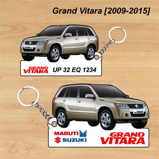 Grand Vitara [2009-2015] - Personalized  Maruti Suzuki Keychain - Wood, Acrylic, Metal Printed