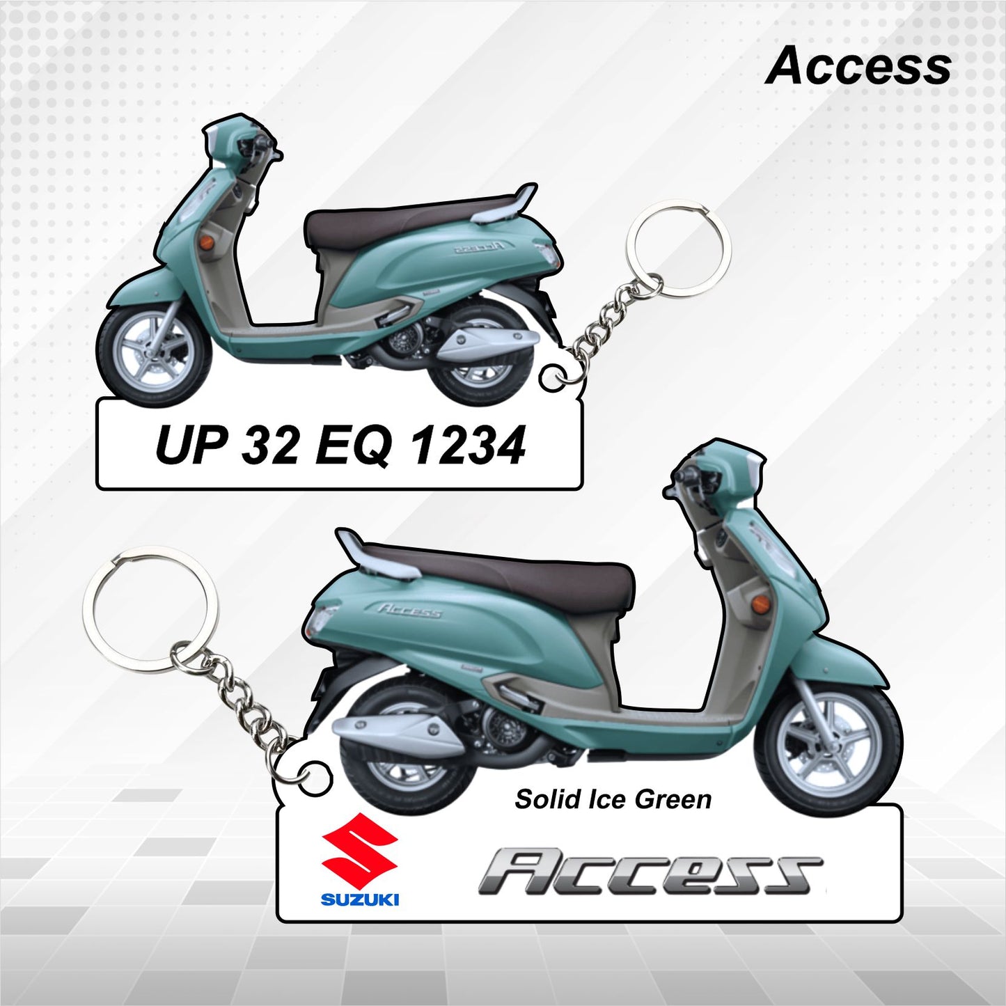 Access - Personalized Suzuki Keychain - Wood, Acrylic, Metal Printed