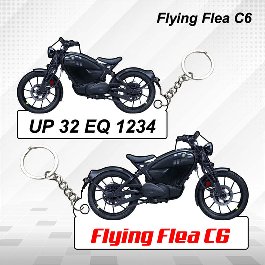Flying Flea C6 - Personalized Royal Enfield Printed Keychain