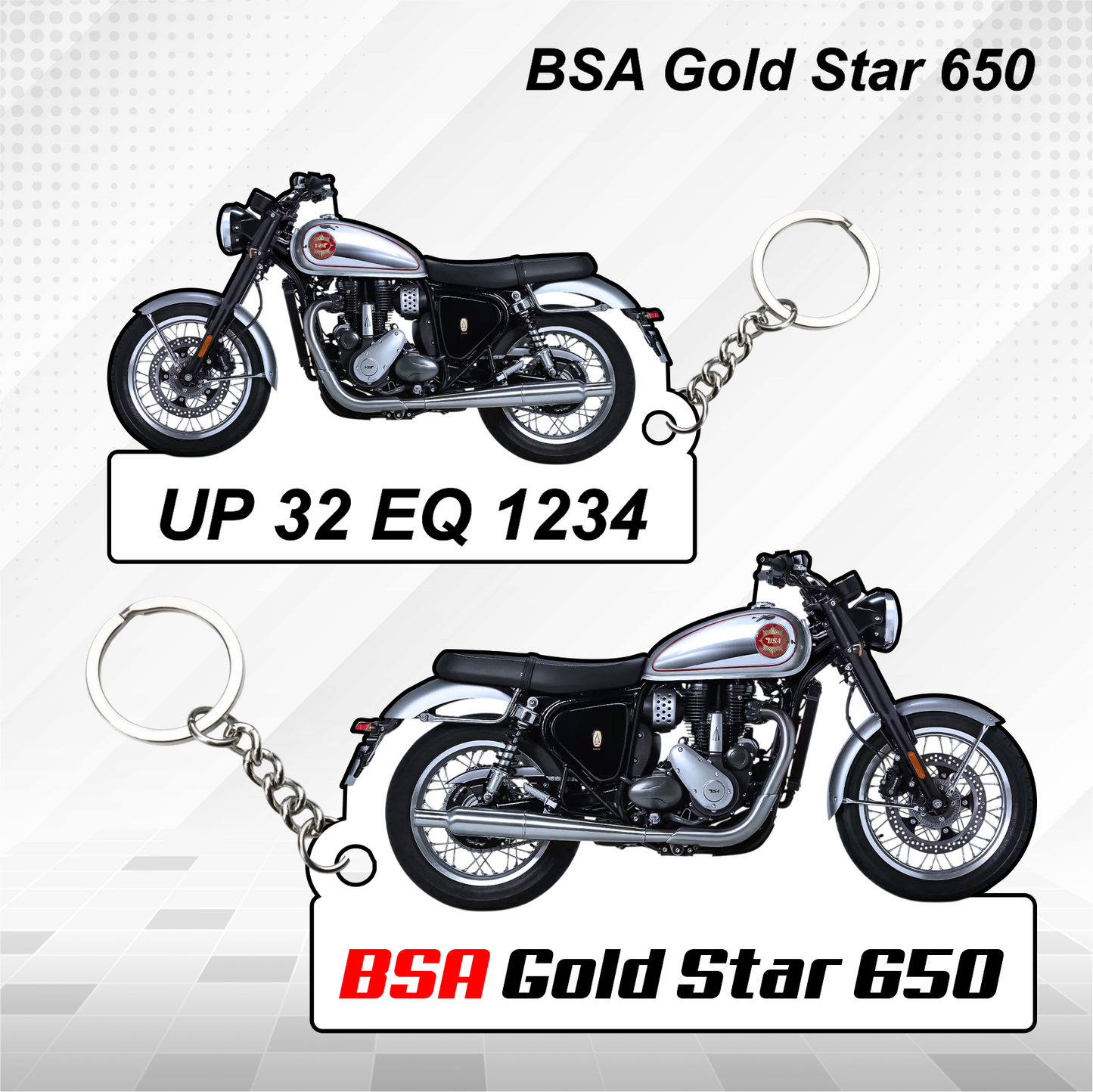 BSA Bikes - All Models - Personalized BSA Printed Keychain