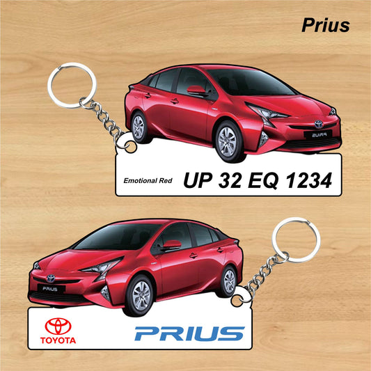 Prius - Personalized Toyota Keychain - Wood, Acrylic, Metal Printed
