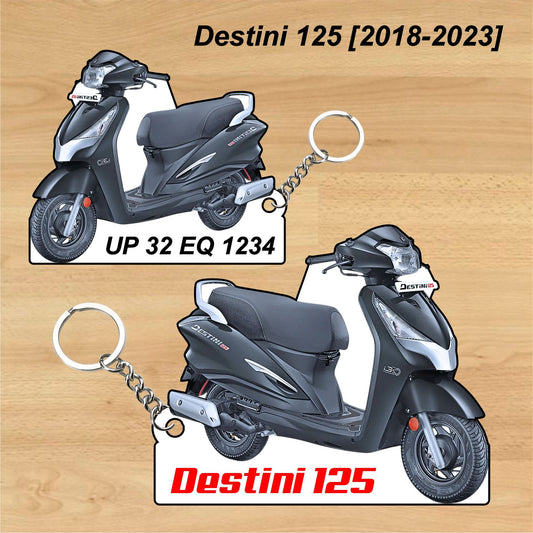 Destini 125 [2018-2023] - Personalized Hero Keychain - Wood, Acrylic, Metal Printed