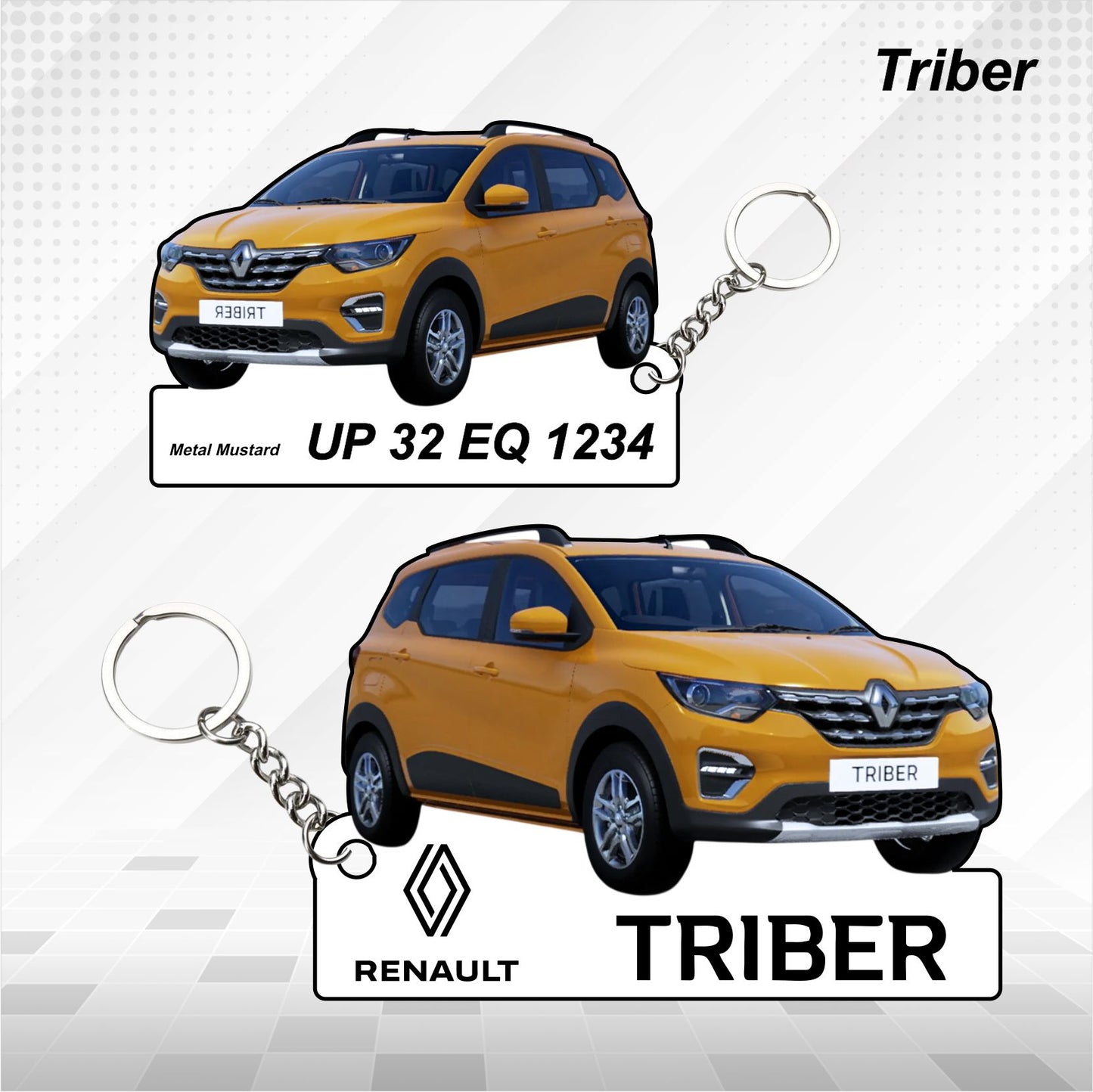 Triber [2023-2025] - Personalized Renault Car Keychain - Wood, Acrylic, Metal Printed