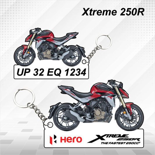 Hero Xtreme 250R - Personalized Hero Keychain - Wood, Acrylic, Metal Printed