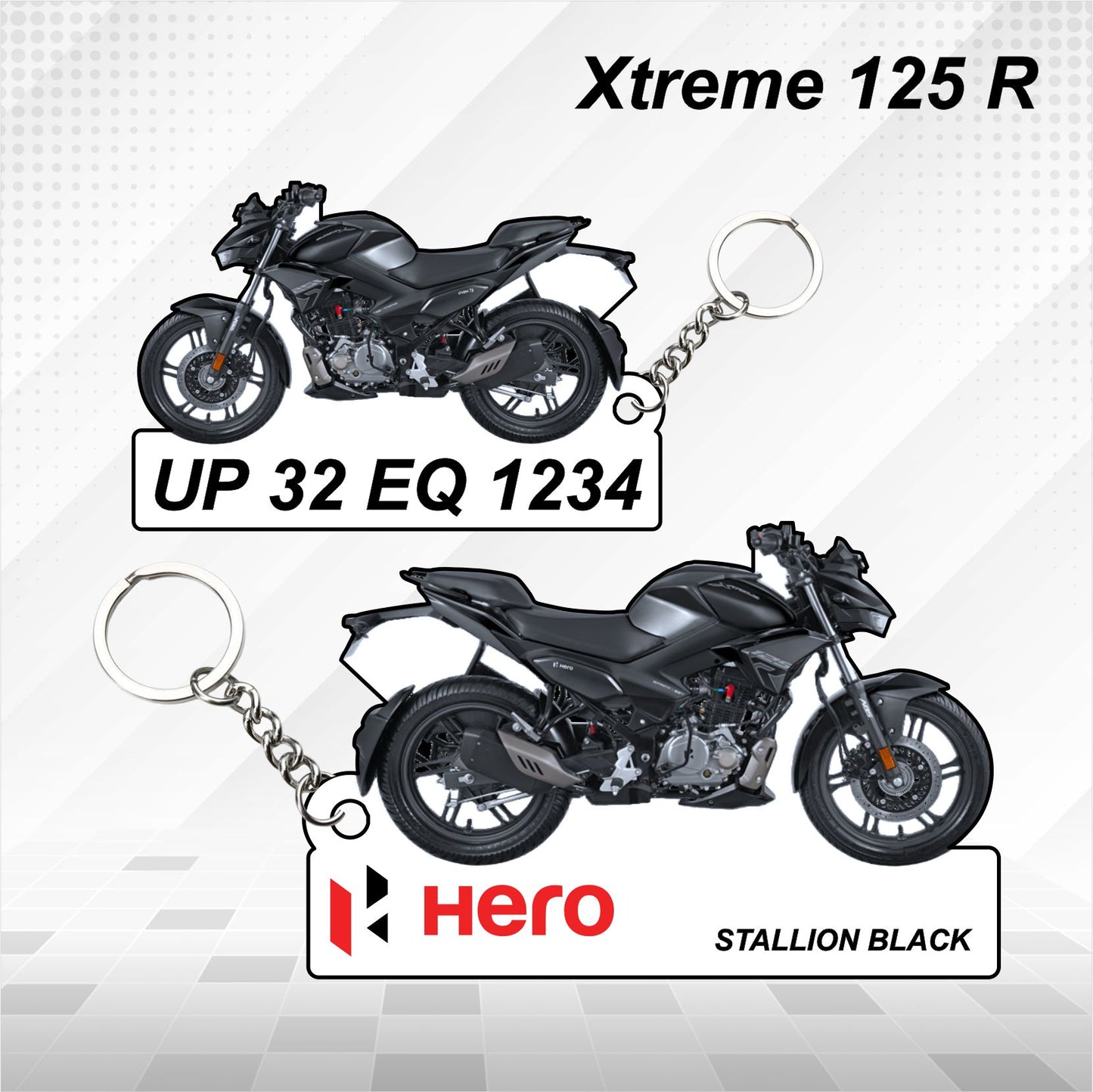 Xtreme 125R - Personalized Hero Keychain - Wood, Acrylic, Metal Printed