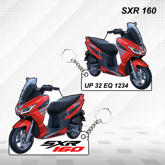 SXR 160 - Personalized Aprilia Keychain - Wood, Acrylic, Metal Printed, Lanyard