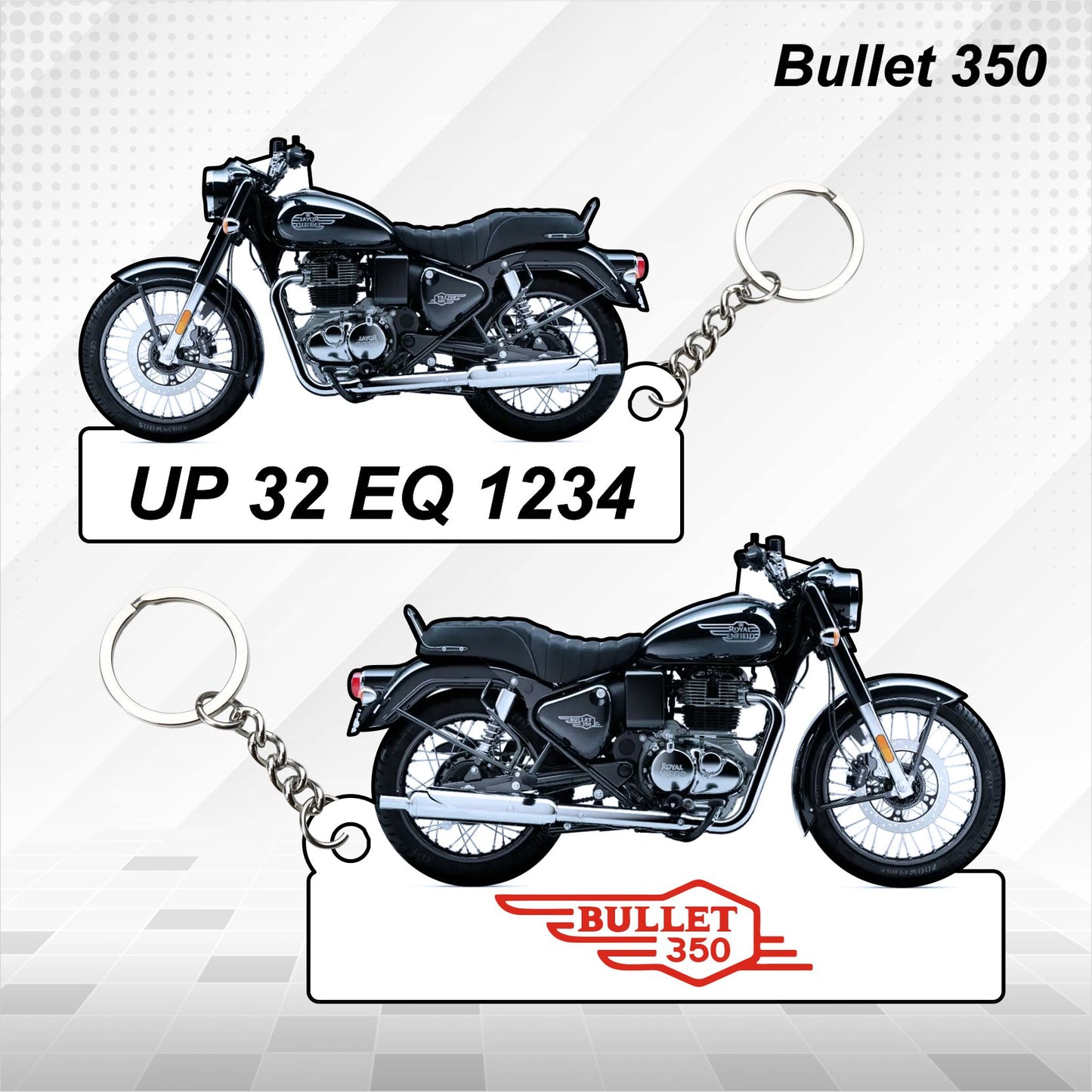Royal Enfield Bikes - All Models - Personalized Royal Enfield Printed Keychain
