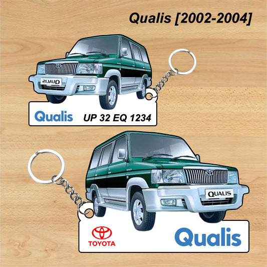 Qualis [2002-2004] - Personalized Toyota Keychain - Wood, Acrylic, Metal Printed