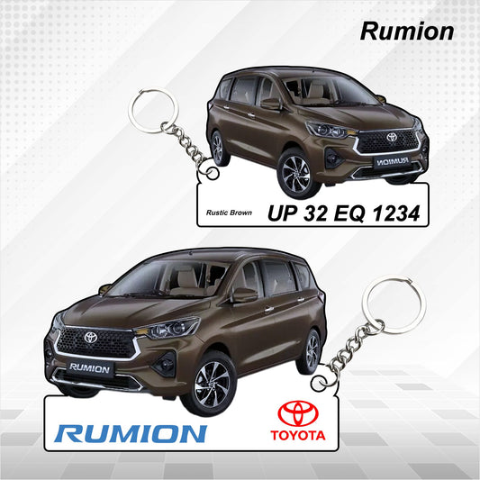 Rumion - Personalized Toyota Keychain - Wood, Acrylic, Metal Printed
