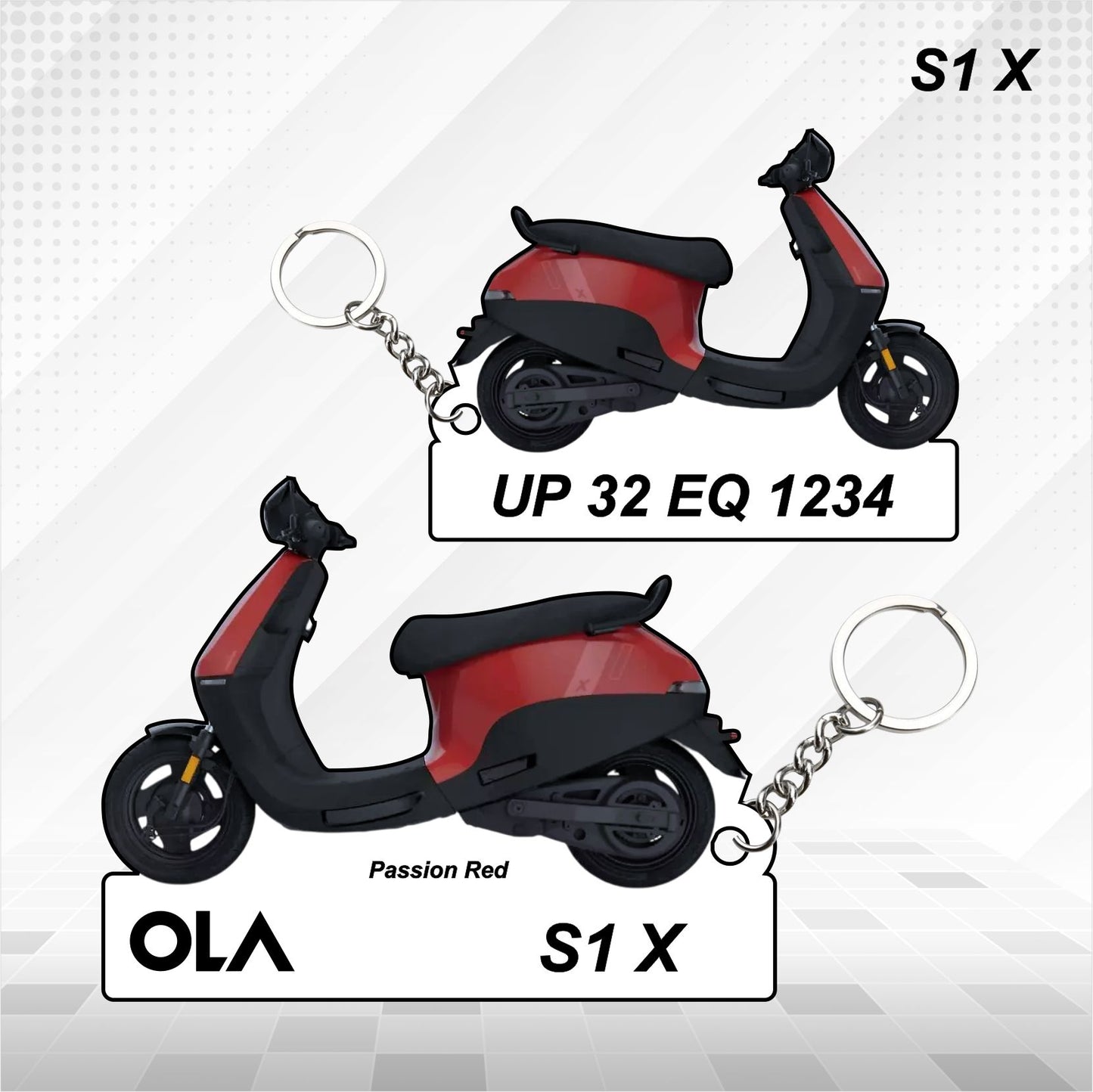 OLA S1 X - Personalized Keychain - Wood, Acrylic, Metal Printed