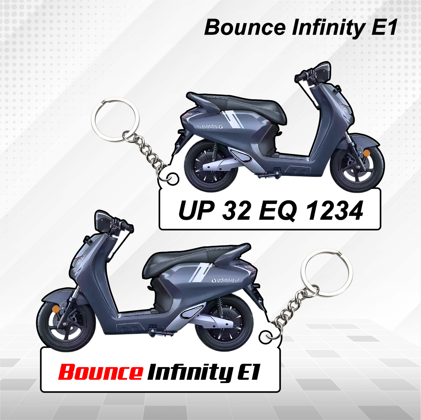 Bounce Scooters - All Models - Personalized Bounce Printed Keychain