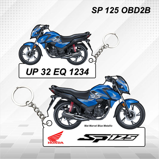 SP 125 OBD2B - Personalized Honda Keychain - Wood, Acrylic, Metal Printed