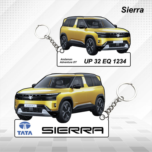 Sierra - Personalized Tata Keychain - Wood, Acrylic, Metal Printed