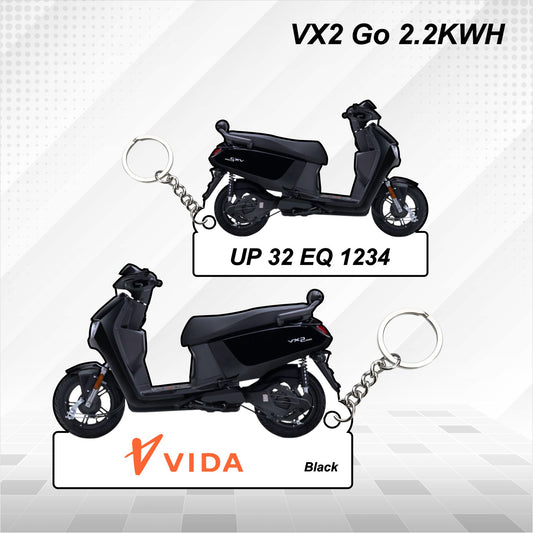 VIDA VX2 Go 2.2KWH - Personalized Hero Keychain - Wood, Acrylic, Metal Printed
