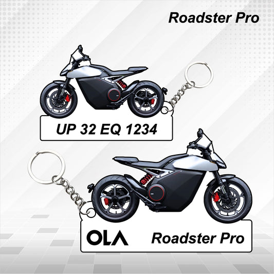 OLA Roadster Pro - Personalized Keychain - Wood, Acrylic, Metal Printed