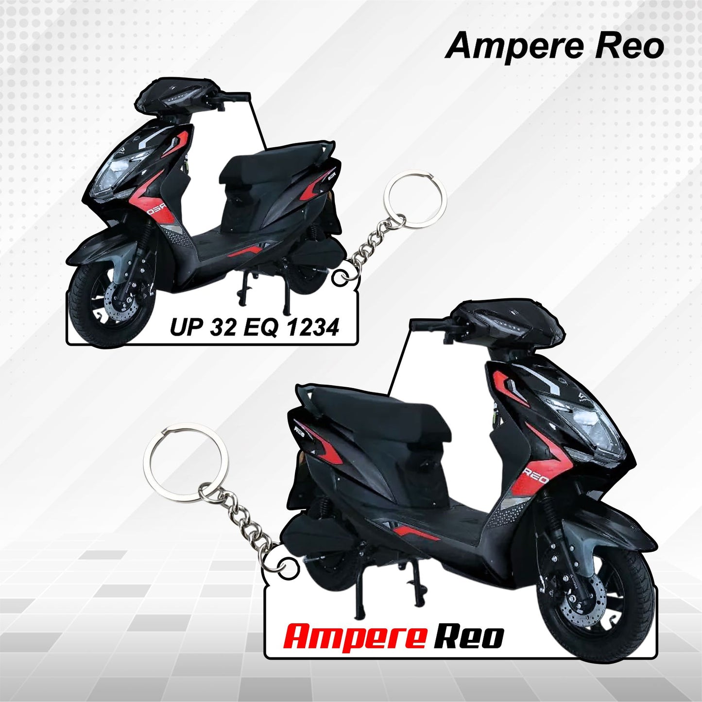Ampere Scooters - All Models - Personalized Ampere Printed Keychain