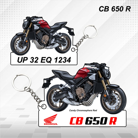 CB 650 R - Personalized Honda Keychain - Wood, Acrylic, Metal Printed