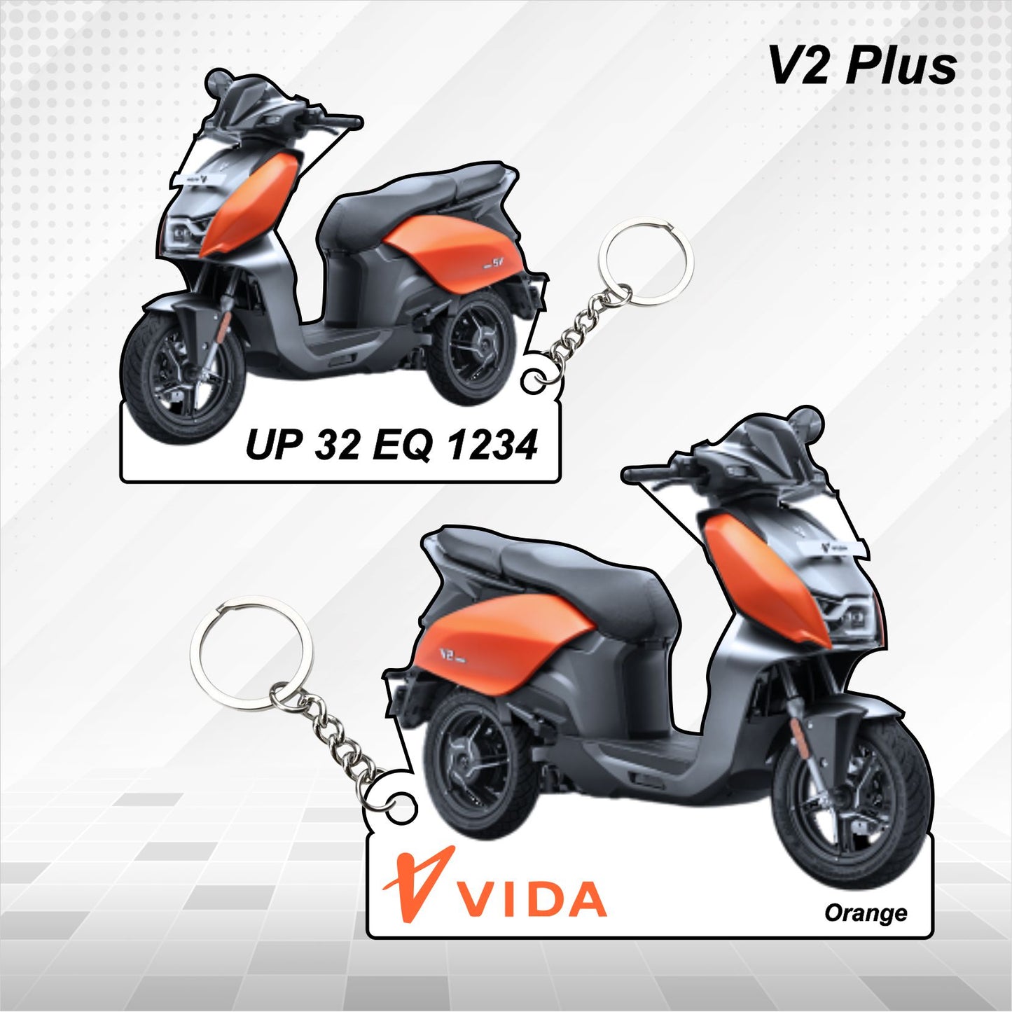 VIDA V2 Plus - Personalized Hero Keychain - Wood, Acrylic, Metal Printed