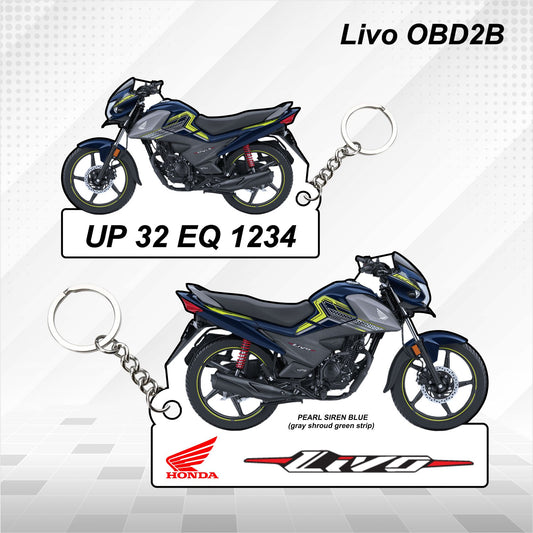 Livo OBD2B - Personalized Honda Keychain - Wood, Acrylic, Metal Printed