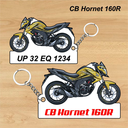 CB Hornet 160R - Personalized Honda Keychain - Wood, Acrylic, Metal Printed