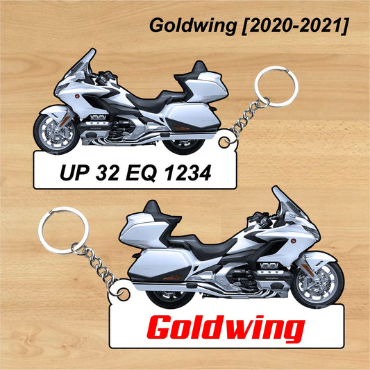 Goldwing [2020-2021] - Personalized Honda Keychain - Wood, Acrylic, Metal Printed