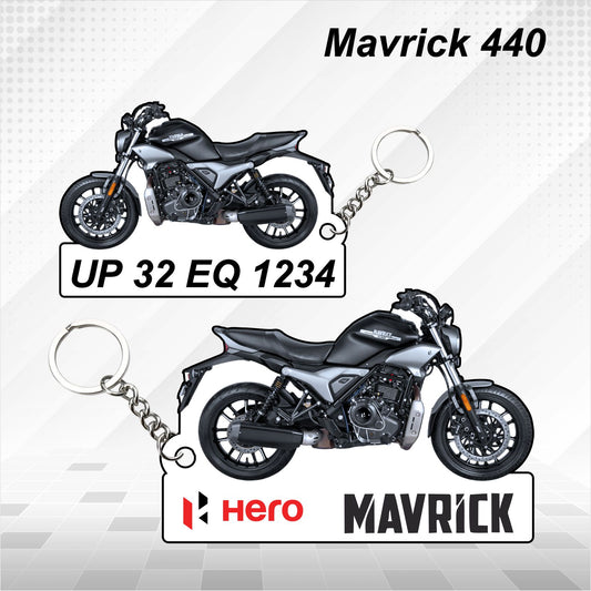Hero Mavrick 440cc - Personalized Hero Keychain - Wood, Acrylic, Metal Printed