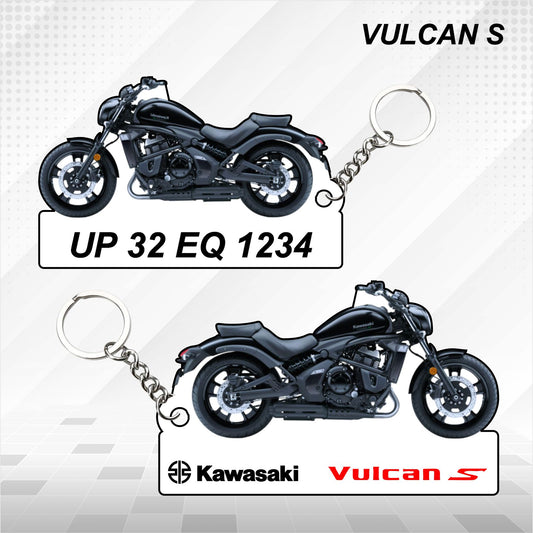 Vulcan S - Personalized Kawasaki Keychain - Wood, Acrylic, Metal Printed