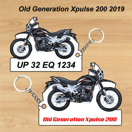 Old Generation Xpulse 200 2019  - Personalized Hero Keychain - Wood, Acrylic, Metal Printed