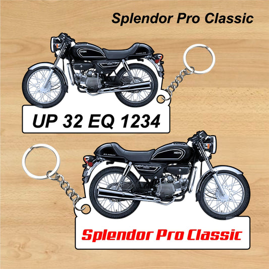 Splendor Pro Classic - Personalized Hero Keychain - Wood, Acrylic, Metal Printed