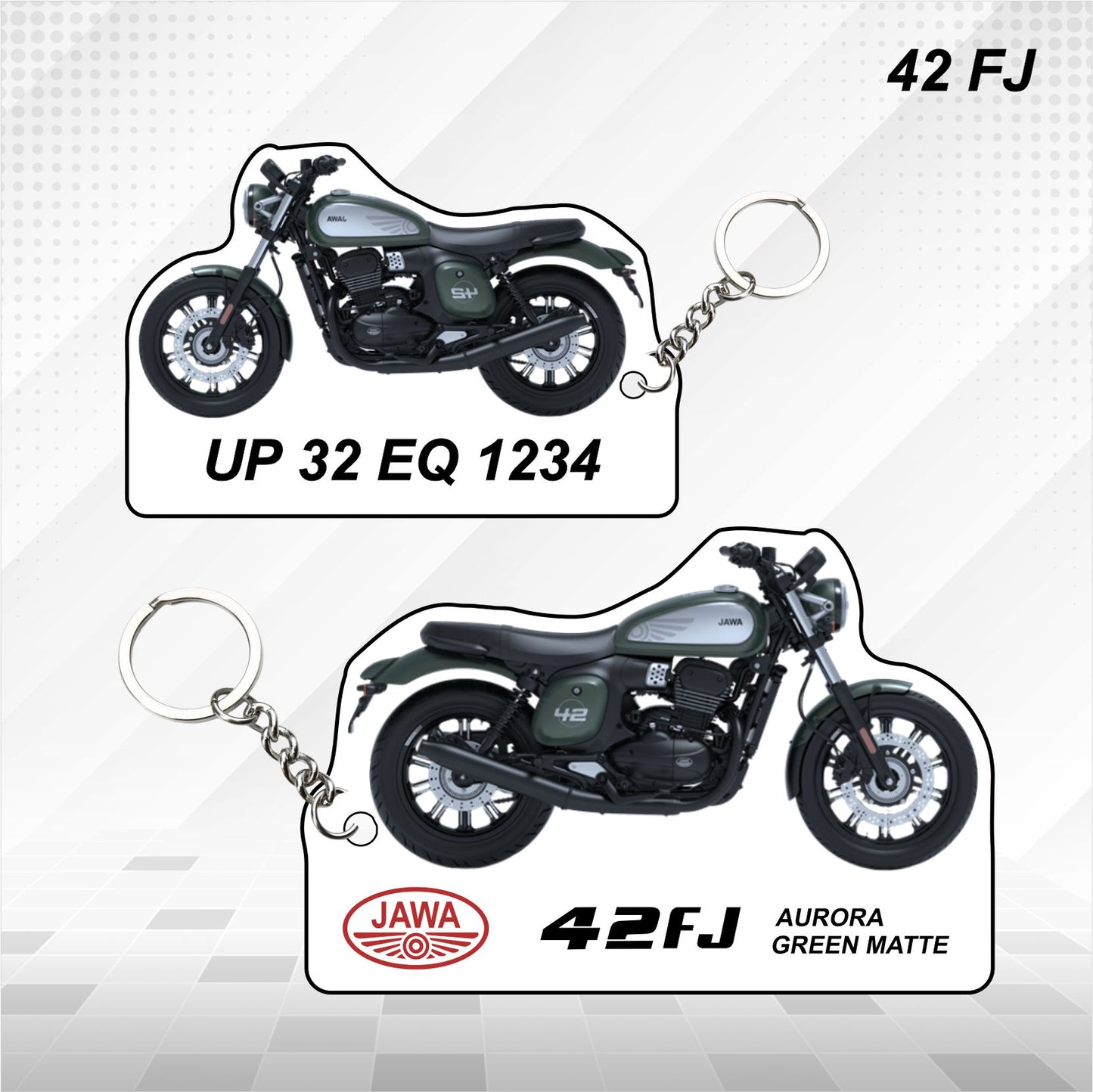 Jawa 42 FJ - Personalized Jawa Keychain - Wood, Acrylic, Metal Printed