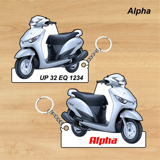 Alpha - Personalized Yamaha Keychain - Wood, Acrylic, Metal Printed