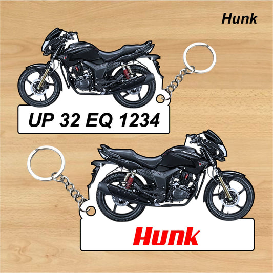 Hunk - Personalized Hero Keychain - Wood, Acrylic, Metal Printed