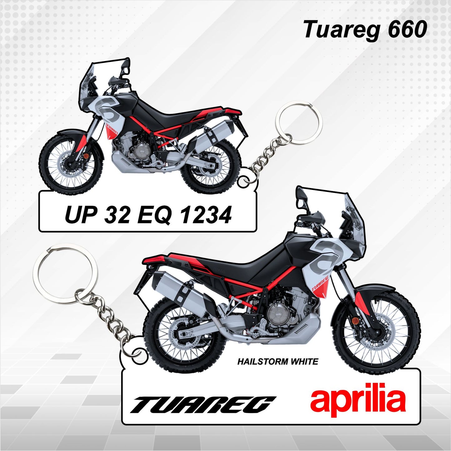 Tuareg 660 - Personalized Aprilia Keychain - Wood, Acrylic, Metal Printed, Lanyard