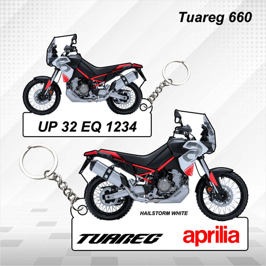 Tuareg 660 - Personalized Aprilia Keychain - Wood, Acrylic, Metal Printed, Lanyard