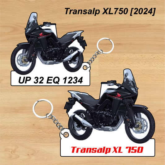 Transalp XL750 [2024] - Personalized Honda Keychain - Wood, Acrylic, Metal Printed