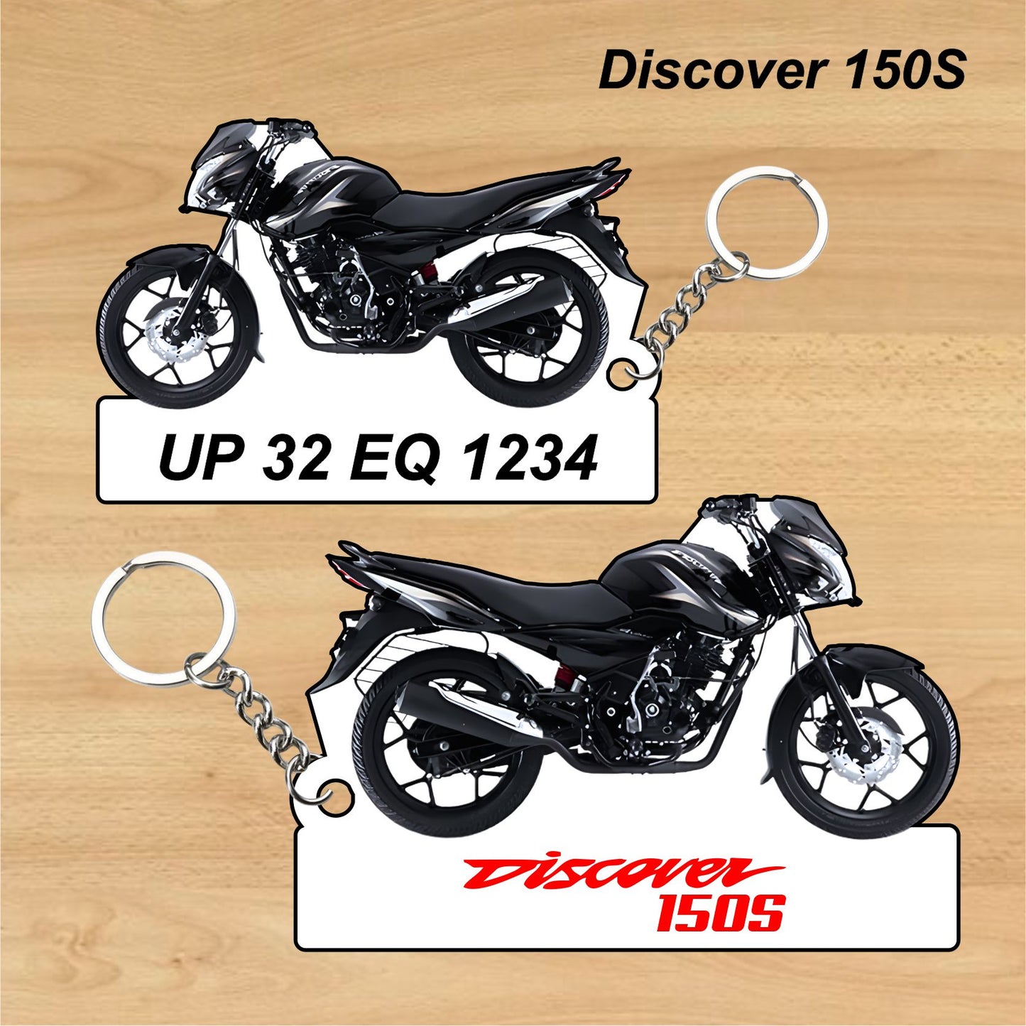 Discover 150S - Personalized Bajaj Printed Keychain or Lanyard