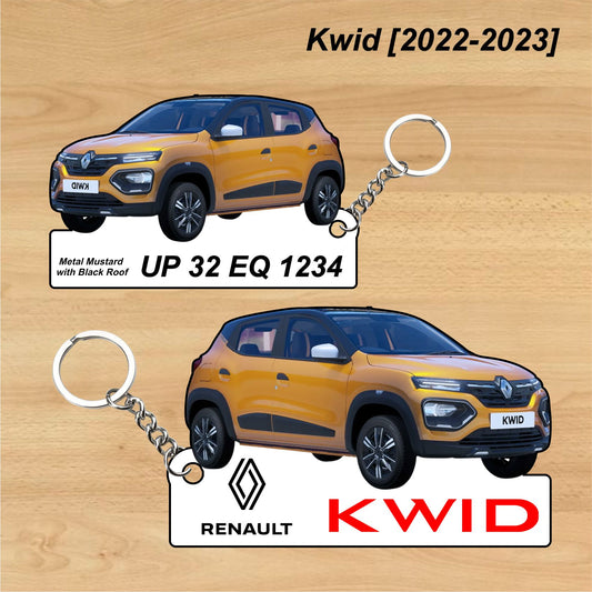 Kwid [2022-2023] - Personalized Renault Car Keychain - Wood, Acrylic, Metal Printed
