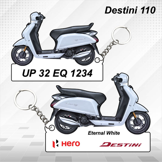 Destini 110 - Personalized Hero Keychain - Wood, Acrylic, Metal Printed